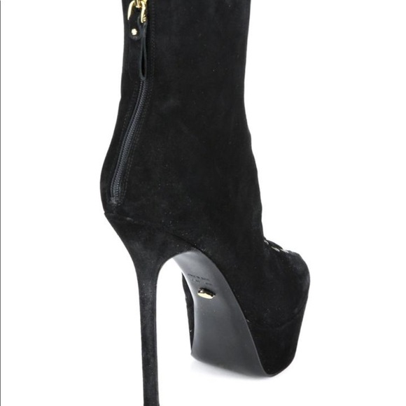Sergio Rossi suede lace up platform booties - Picture 2 of 6